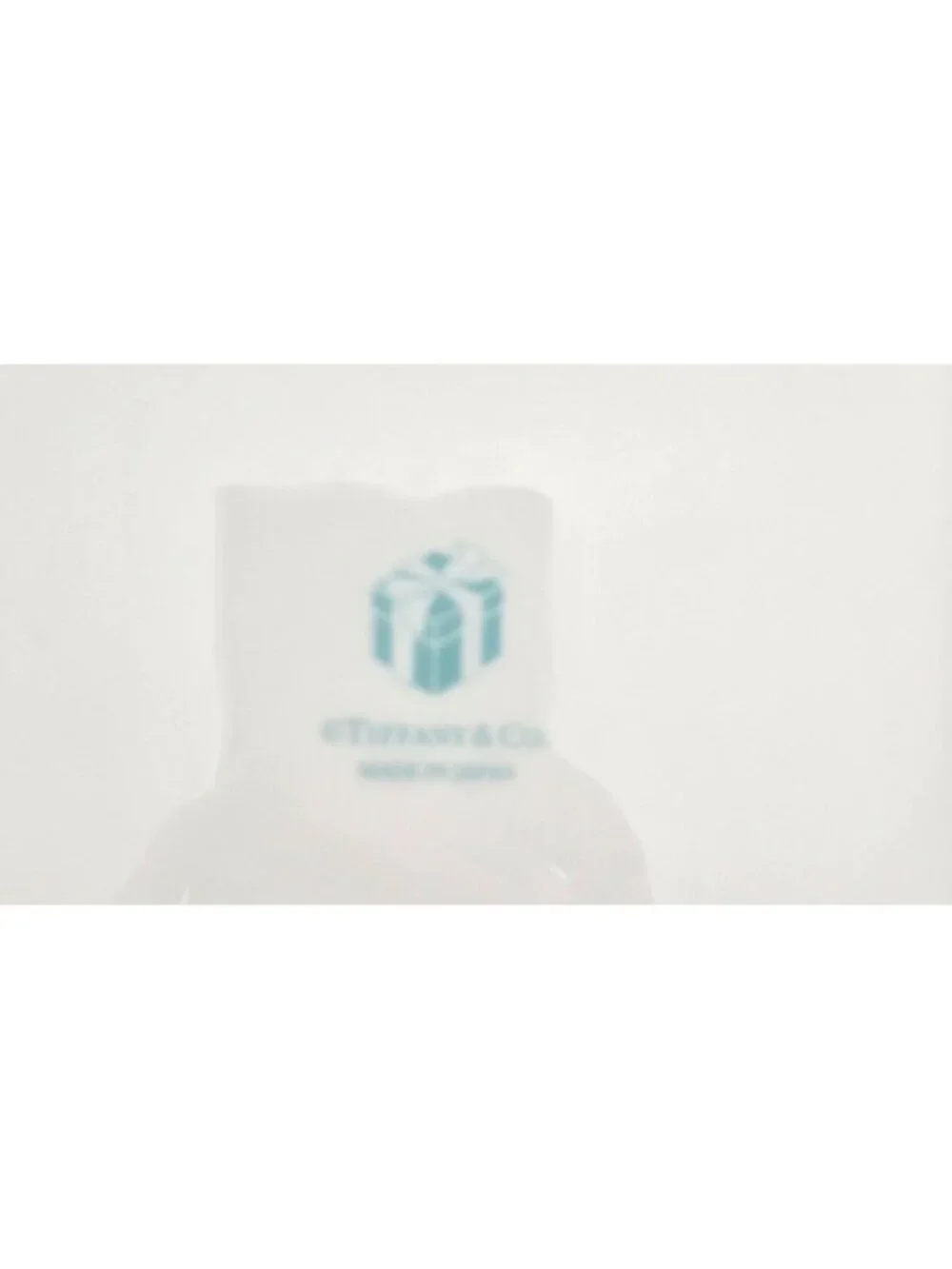 TIFFANY & Co Blue Box Plate Bone China Porcelain White Ribbon Square 10